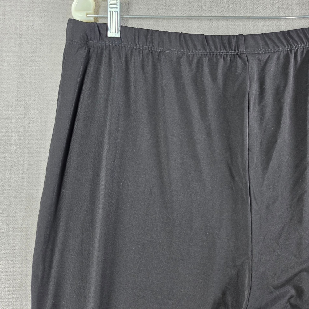 Slinky Brand Pants Womens 1X Black Elastic Waist Straight Leg Stretch 8143-D14 - Picture 13 of 16
